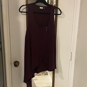 Sympli Asymmetrical zip front vest